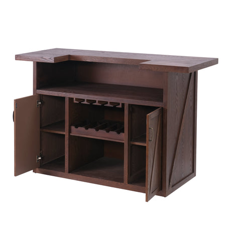 41.35"H Bar Table or Wine Cabinet - Brown Antique HouseOfZazla