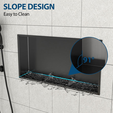 Stainless Steel Shower Niche With Seamless Design For Bathroom Storage HouseOfZazla