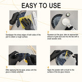 Bio Kintsugi Repair Kit, Natural Bio Kintsugi Kit Repair Your Meaningful Pottery with Gold Glue, Dishwasher Safe, Food Safe, KINTSUGI Pottery Repair for Starter MUFUN