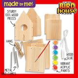 Build & Paint Your Own Wooden Bird House, DIY Birdhouse Making Arts & Crafts Painting Kit WoodArtSupply