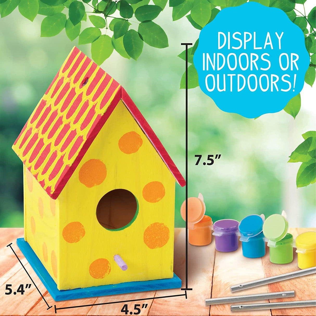 Build & Paint Your Own Wooden Bird House, DIY Birdhouse Making Arts & Crafts Painting Kit WoodArtSupply