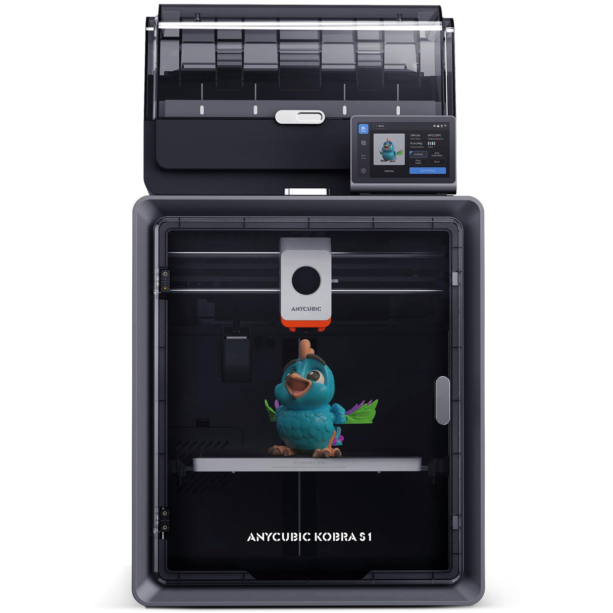 (Bundle Anycubic Kobra S1 Combo) Anycubic 3D Printer Support Multi Color Printing Max 600mm/s High Speed Printing High Precision, 9.8"x9.8"x9.8" ANYCUBIC