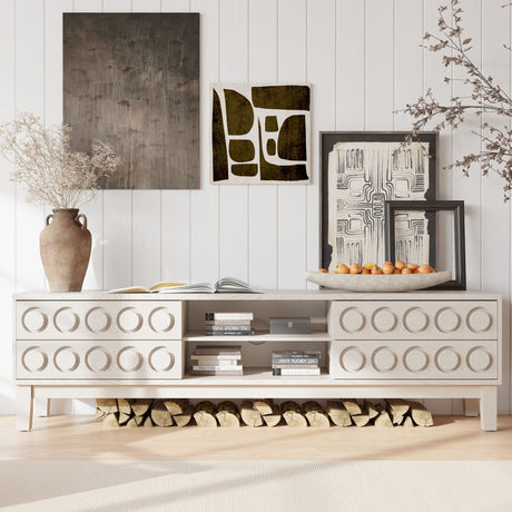 Media Console With 4 Drawers And Cable Management HouseOfZazla
