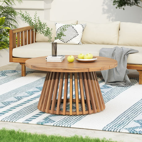 Acacia Wood Patio Coffee Table HouseOfZazla