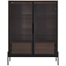 Modern Minimalist Style LED Curio Cabinet With Tempered Glass Door, Metal Legs HouseOfZazla