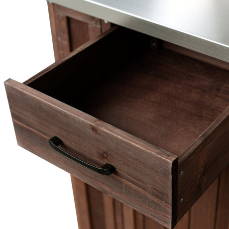Outdoor Kitchen Island Fir Wood Prep Station HouseOfZazla