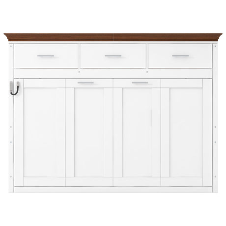Twin Size Murphy Bed With 3 Drawers - White HouseOfZazla