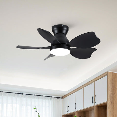 Low Profile Flush Mount Ceiling Fan With Light HouseOfZazla