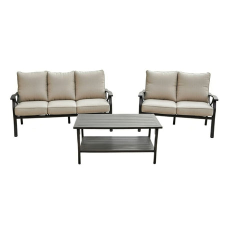 Patio Furniture Set with Coffee Table and Cushions for Backyard HouseOfZazla