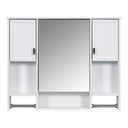 Wall Mounted Bathroom Storage Cabinet With Mirror, Medicine Cabinet With Towel Bar HouseOfZazla