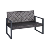 4 Piece Patio Furniture Set With Acacia Wood Table Top And Cushions