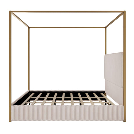 Luxury Canopy Bed With Upholstered Headboard HouseOfZazla