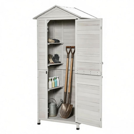 Outdoor Storage Shed with Tilted Tin Roof HouseOfZazla