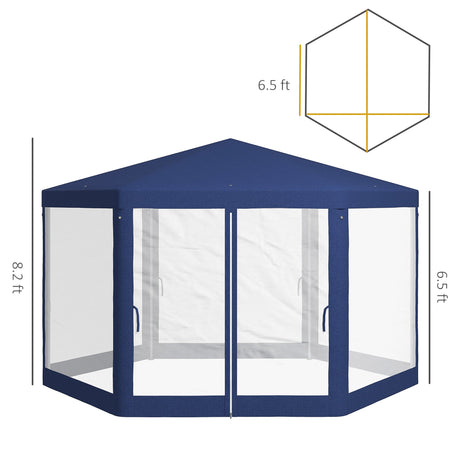 Outsunny 13' x 11' Outdoor Party Tent with Protective Mesh Sidewalls HouseOfZazla