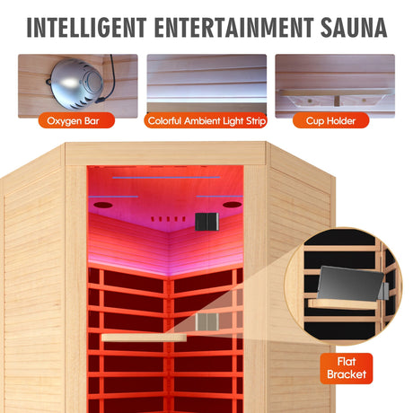 Canadian hemlock pentagonal double sauna HouseOfZazla