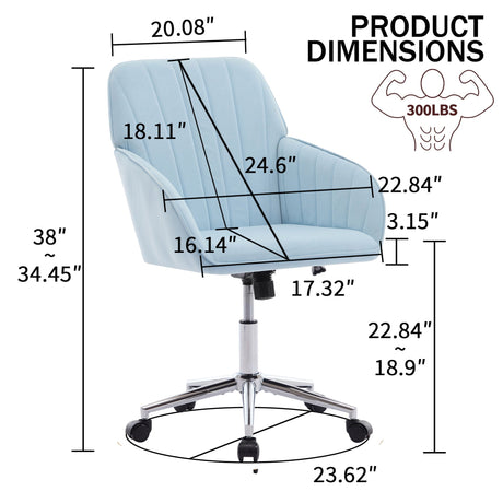 Adjustable Ergonomic Office Chair, Swivel Backrest Seat HouseOfZazla