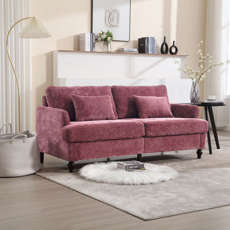 Mid Century Modern Fabric Loveseat Sofa, 2 Seat Upholstered Couch HouseOfZazla
