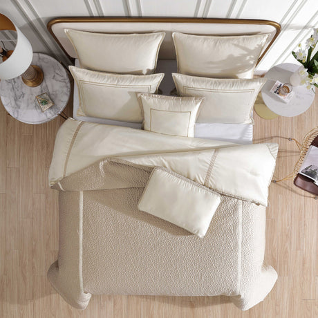 Rings 7 PC Reversible Matte Satin Comforter Set HouseOfZazla