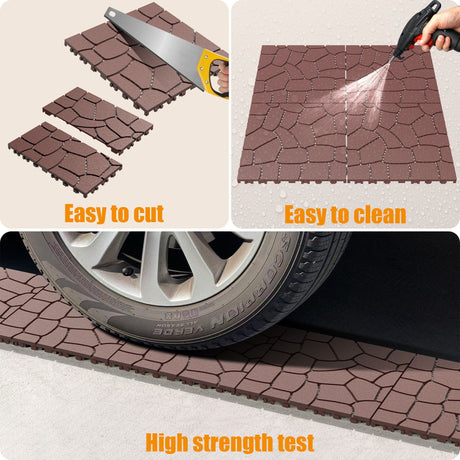 New Stone Texture Patio Deck Tiles, Diy Interlocking Floor Tiles, Easy Installation HouseOfZazla