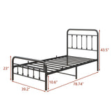 Tara Victorian-Style Steel Bed Frame