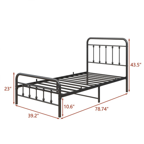 Tara Victorian-Style Steel Bed Frame HouseOfZazla