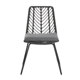 DEJA Chair 2PCS with 2 Cushions, Gray