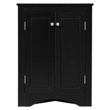 Triangle Bathroom Storage Cabinet With Adjustable Shelves, Freestanding Floor Cabinet For Home Kitchen