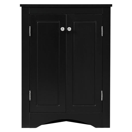 Triangle Bathroom Storage Cabinet With Adjustable Shelves, Freestanding Floor Cabinet For Home Kitchen HouseOfZazla