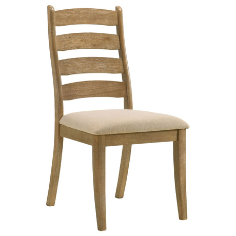 Kent - 5 Piece Dining Table Set With Upholstered Chairs - Brown Oak HouseOfZazla