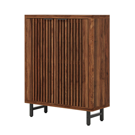 6 Tier Shoe Cabinet With Louvered Doors HouseOfZazla