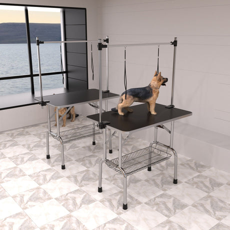 Large Grooming Table For Pet Dog And Cat With Adjustable Arm And Clamps Large Heavy Duty Animal Grooming Table HouseOfZazla