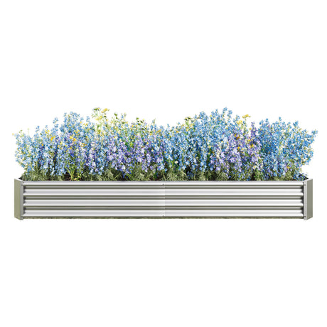 Raised Garden Bed Kit - Metal 7.6x3.7x0.98 ft HouseOfZazla