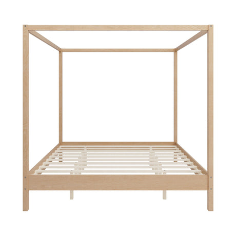 Canopy Bed Frame 4 Poster Platform Bed With Slats Support, No Box Spring Needed HouseOfZazla