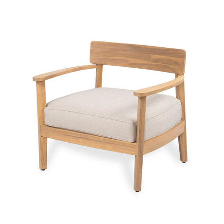 Mallorca Acacia Wood Club Chair With Seat Cushion HouseOfZazla