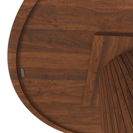 47 Inch Round MDF Dining Table for 4, Modern Farmhouse Style HouseOfZazla