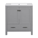 Bathroom Vanity With Single Sink, Combo Cabinet Undermount Sink, Bathroom Storage Cabinet With Two Doors And A Drawer, Soft Closing, Multifunctional Storage, Solid Wood Frame HouseOfZazla