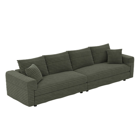 4 Seat Modern Comfy Upholstered Sofa Cloud Couch HouseOfZazla