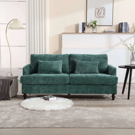 Mid Century Modern Fabric Loveseat Sofa, 2 Seat Upholstered Couch HouseOfZazla