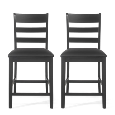 Farmhouse Upholstered Wood Counter Stools HouseOfZazla