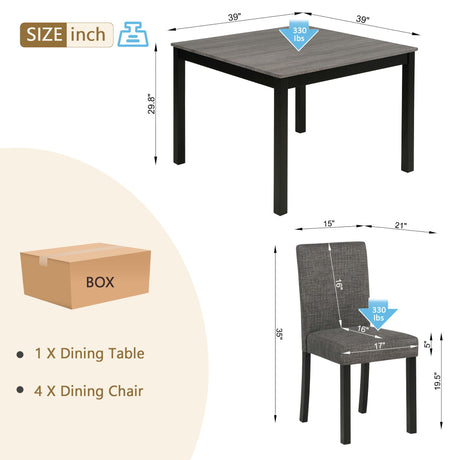 Modern Dining Table Set With Upholstered Chairs For Dining Room HouseOfZazla