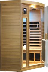 Low EMF Two person Far-infrared Red cedar Deluxe indoor pentagonal sauna room