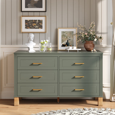 6-Drawer Double Dresser in Olive HouseOfZazla
