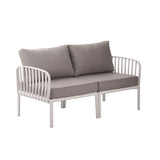 The Sleek All-Weather Resin Outdoor Loveseat and Coffee Table Set