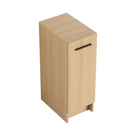 Slim Freestanding Bathroom Storage Cabinet - Light Oak HouseOfZazla