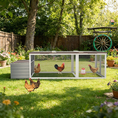 Large Chicken Coop with 20.93 Sq Ft Run