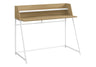 Computer Desk for Home Office with Marble Look and Storage Shelves HouseOfZazla