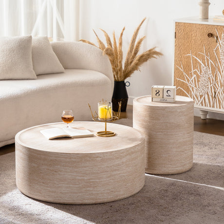 31.5'' Round Coffee Table with Mars Pattern HouseOfZazla