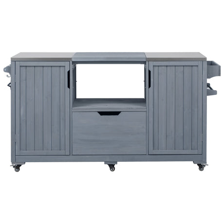 K&K 66.5" Outdoor Kitchen Island for Big Green Egg Grills HouseOfZazla