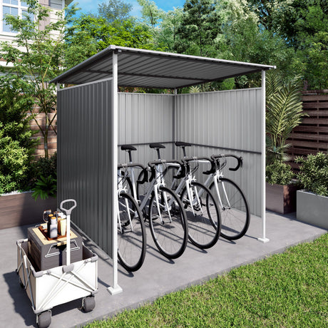Outdoor Pergola, Bike Storage Shed, Grill Gazebo For Patio - Gray HouseOfZazla