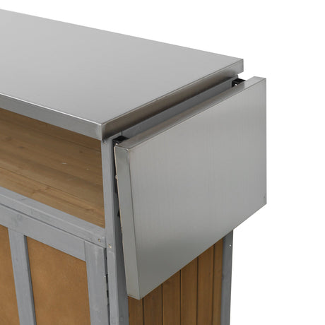 Foldable Outdoor Kitchen Island Patio Mobile Kitchen Cart HouseOfZazla